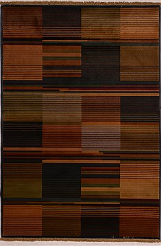 Turkish Modern Orange Rectangle 5x8 ft synthetic Carpet 16127