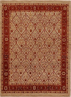 Persian Gabbeh Beige Rectangle 4x6 ft Wool Carpet 16150