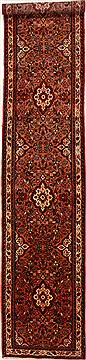 Persian Hamedan Purple Runner 13 to 15 ft Wool Carpet 16384