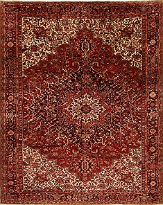 Persian Heriz Red Rectangle 12x15 ft Wool Carpet 16702