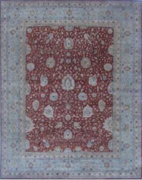 Indian Haji Jalili Brown Rectangle 12x15 ft Wool Carpet 16887