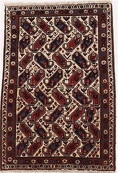 Shahre Babak Beige Hand Knotted 2'11" X 4'3"  Area Rug 251-17090