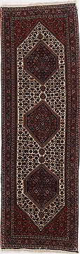 Persian Bidjar Beige Runner 6 to 9 ft Wool Carpet 17518
