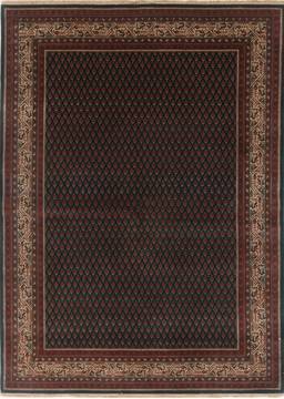 Indian Mood Green Rectangle 5x7 ft Wool Carpet 17739