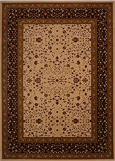 Turkish Bakhtiar Beige Rectangle 8x11 ft synthetic Carpet 18098