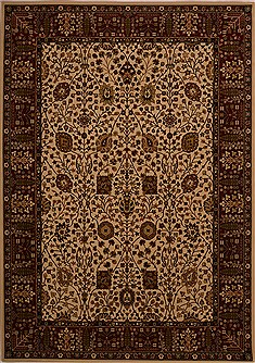 Turkish Viss Beige Rectangle 8x11 ft synthetic Carpet 18107