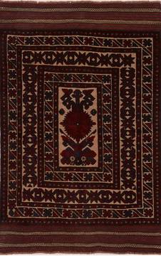 Kilim Red Hand Knotted 3'10" X 5'10"  Area Rug 100-18120