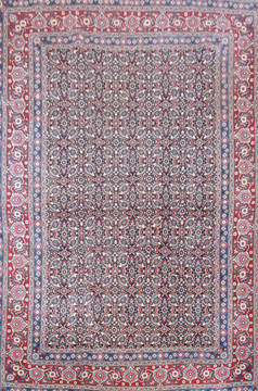 Mood Blue Hand Knotted 7'8" X 11'8"  Area Rug 100-18932