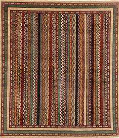 Pakistani Chobi Multicolor Rectangle 8x10 ft Wool Carpet 18965