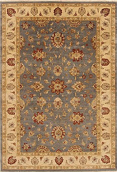 Ziegler Blue Hand Knotted 6'5" X 9'5"  Area Rug 250-19004