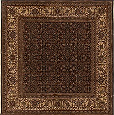 Herati Black Square Hand Knotted 6'2" X 6'3"  Area Rug 250-19110