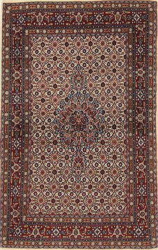 Mood Red Hand Knotted 3'1" X 4'11"  Area Rug 250-19265