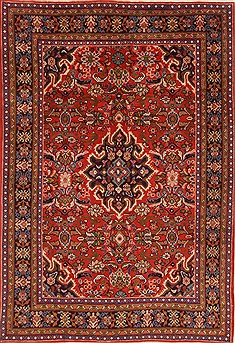 Mahal Red Hand Knotted 7'3" X 10'7"  Area Rug 250-19270