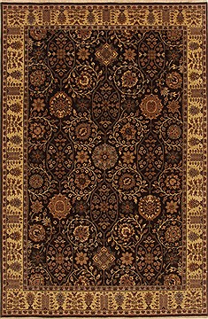 Indian Chobi Brown Rectangle 5x8 ft Wool Carpet 19340