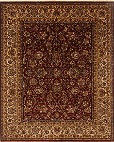 Kashan Red Hand Knotted 8'0" X 10'0"  Area Rug 250-19525