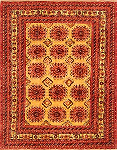 Afghan Baluch Yellow Rectangle 8x11 ft Wool Carpet 19641
