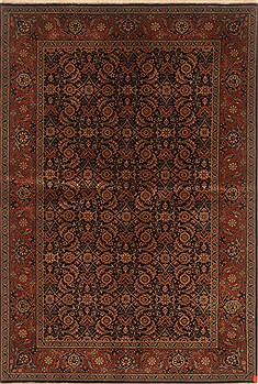 Indian Herati Blue Rectangle 4x6 ft Wool Carpet 19957