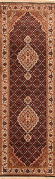 Indian Mahi Black Runner 6 to 9 ft Wool Carpet 20011