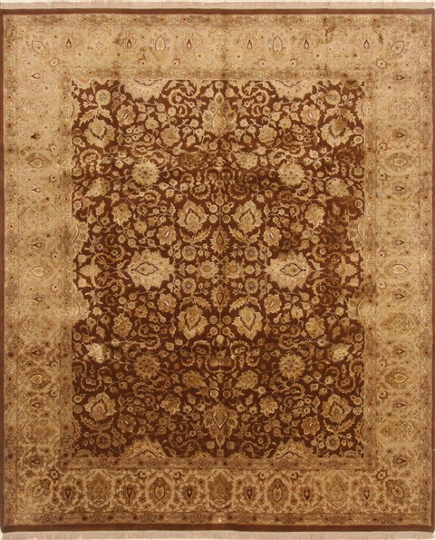 Kashan Brown Hand Knotted 80 X 910 Area Rug 250-20144 Image 0