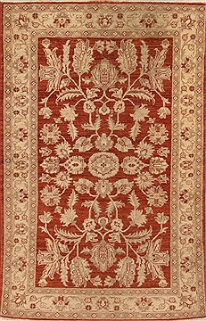 Pakistani Pishavar Brown Rectangle 4x6 ft Wool Carpet 20308