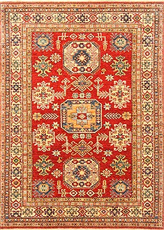 Pakistani Kazak Red Rectangle 5x7 ft Wool Carpet 20453