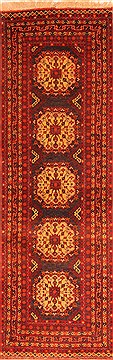 Afghan Bhadohi Red Runner 10 to 12 ft Wool Carpet 20587