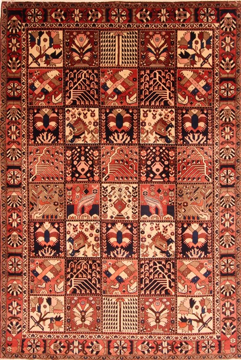 Bakhtiar Multicolor Hand Knotted 611 X 100 Area Rug 100-20777 Image 0