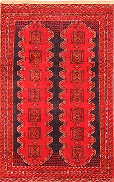 Afghan Kelardasht Red Rectangle 7x10 ft Wool Carpet 20825