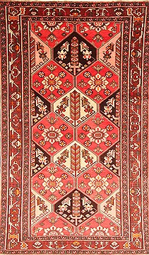 Persian Bakhtiar Red Rectangle 7x10 ft Wool Carpet 20875