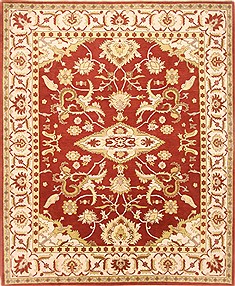 Tibetan Modern Brown Rectangle 8x10 ft Wool Carpet 21032