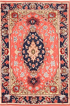 Persian Tabriz Red Rectangle 2x3 ft Wool Carpet 21080