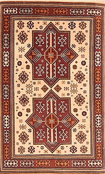 Persian Bakhtiar Beige Rectangle 3x5 ft Wool Carpet 21085