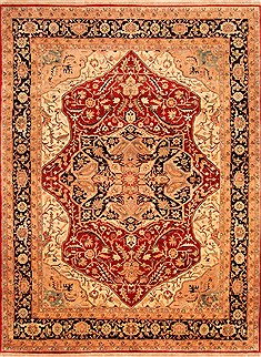 Indian Heriz Red Rectangle 9x12 ft Wool Carpet 21250