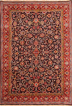 Persian sarouk Red Rectangle 8x11 ft Wool Carpet 21363