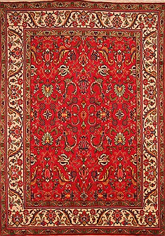 Tabriz Red Hand Knotted 8'2" X 11'7"  Area Rug 100-21387