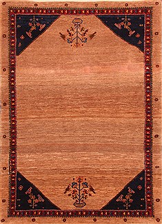 Persian Gabbeh Yellow Rectangle 3x5 ft Wool Carpet 21617