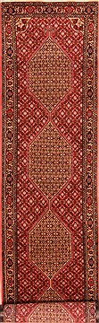 Sanandaj Red Runner Hand Knotted 2'9" X 13'3"  Area Rug 100-21798