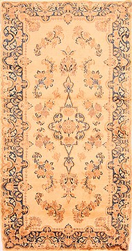 Kerman Brown Hand Knotted 3'1" X 6'0"  Area Rug 100-22181