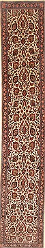Persian Birjand Beige Runner 13 to 15 ft Wool Carpet 22352