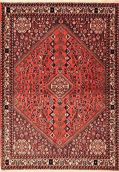 Persian Abadeh Red Rectangle 3x5 ft Wool Carpet 22437