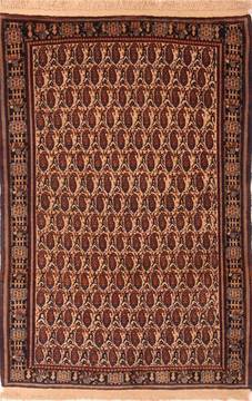Persian Birjand Red Rectangle 5x7 ft Wool Carpet 22530