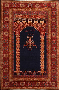 Romania Tabriz Red Rectangle 3x5 ft Wool Carpet 22531