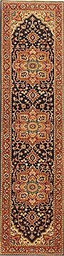 Serapi Blue Runner Hand Knotted 2'7" X 10'0"  Area Rug 250-22656