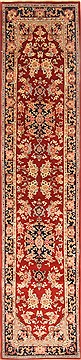 Sanandaj Red Runner Hand Knotted 2'3" X 10'0"  Area Rug 250-22746