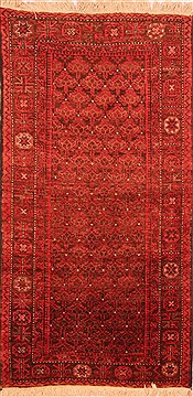 Afghan Baluch Brown Rectangle 3x5 ft Wool Carpet 22782