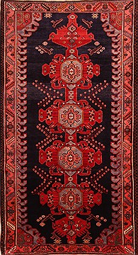 Bakhtiar Red Hand Knotted 5'7" X 10'2"  Area Rug 100-22785
