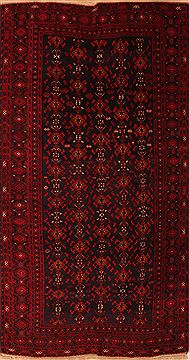 Afghan Baluch Black Runner 10 to 12 ft Wool Carpet 22801