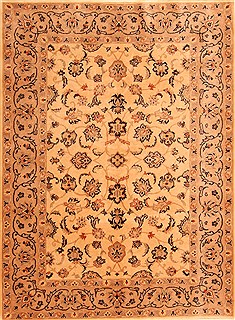 Tabriz Beige Hand Knotted 3'3" X 4'11"  Area Rug 100-22854