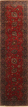Kashmir Red Runner Hand Knotted 2'7" X 9'5"  Area Rug 250-22944