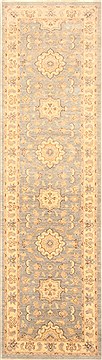 Pakistani Pishavar Blue Runner 10 to 12 ft Wool Carpet 22971